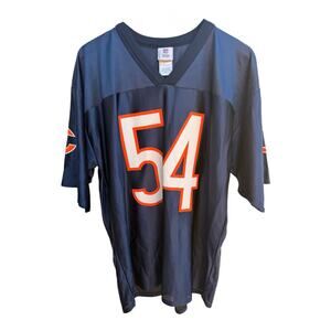 Chicago Bears #54 NFL Team Apparel Jersey Mens Large Navy Football